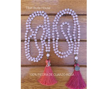 Japa Mala 100% Cuarzo Rosa